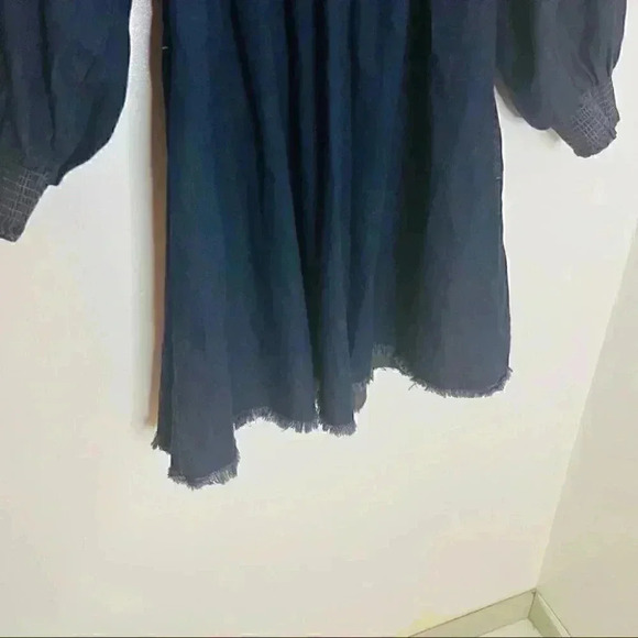 NEW Free People This Is Everything Mini Dress Bohemian Dark Denim Cottagecore - Picture 6 of 7